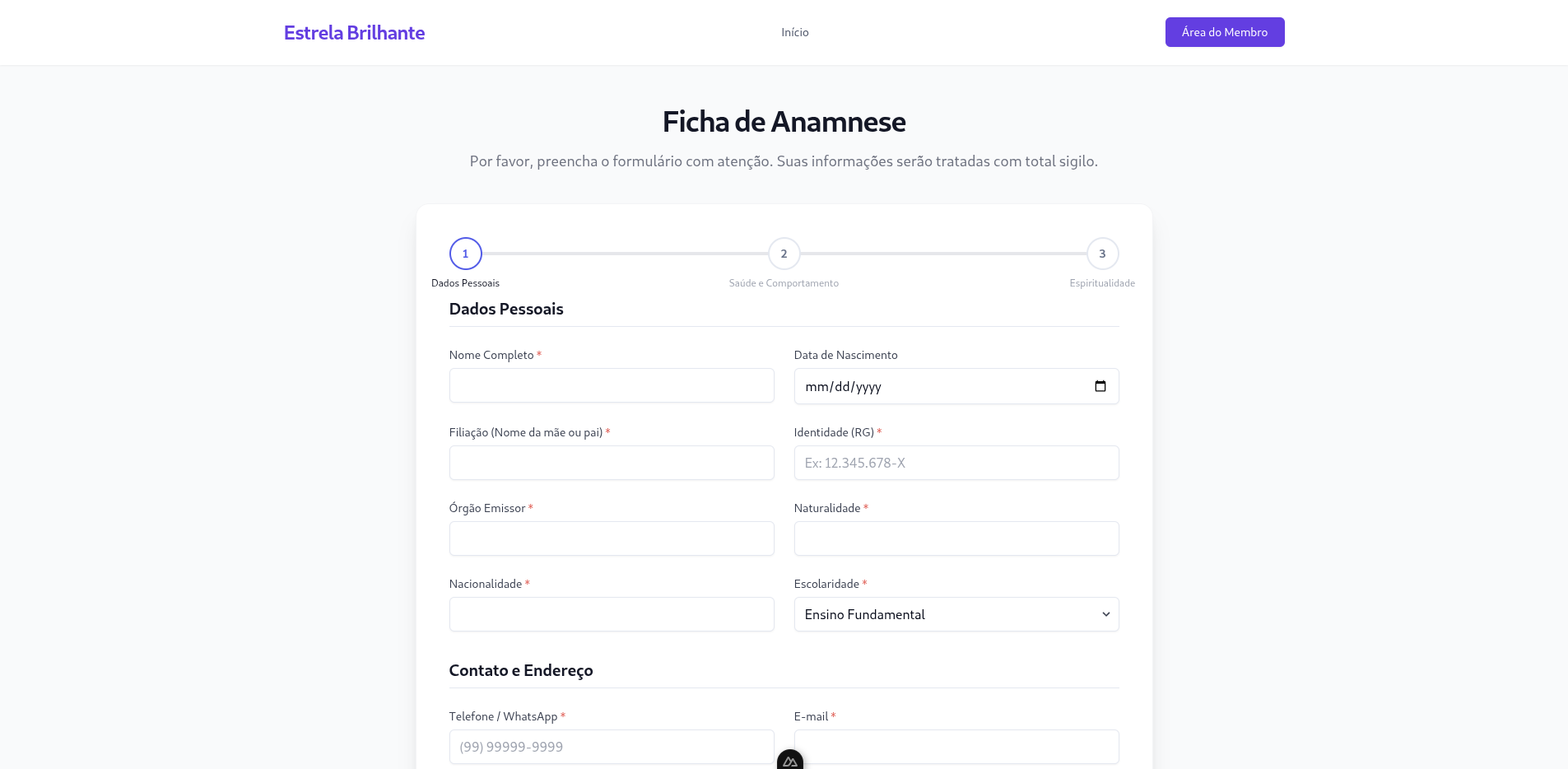Ficha de Anamnese